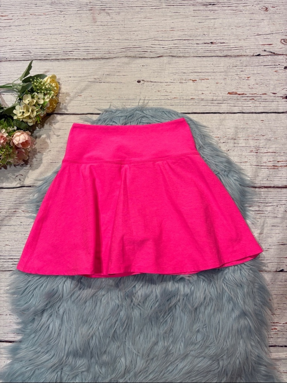 Beyond Yoga Tie Breaker Circle Skirt Hot Pink Heather